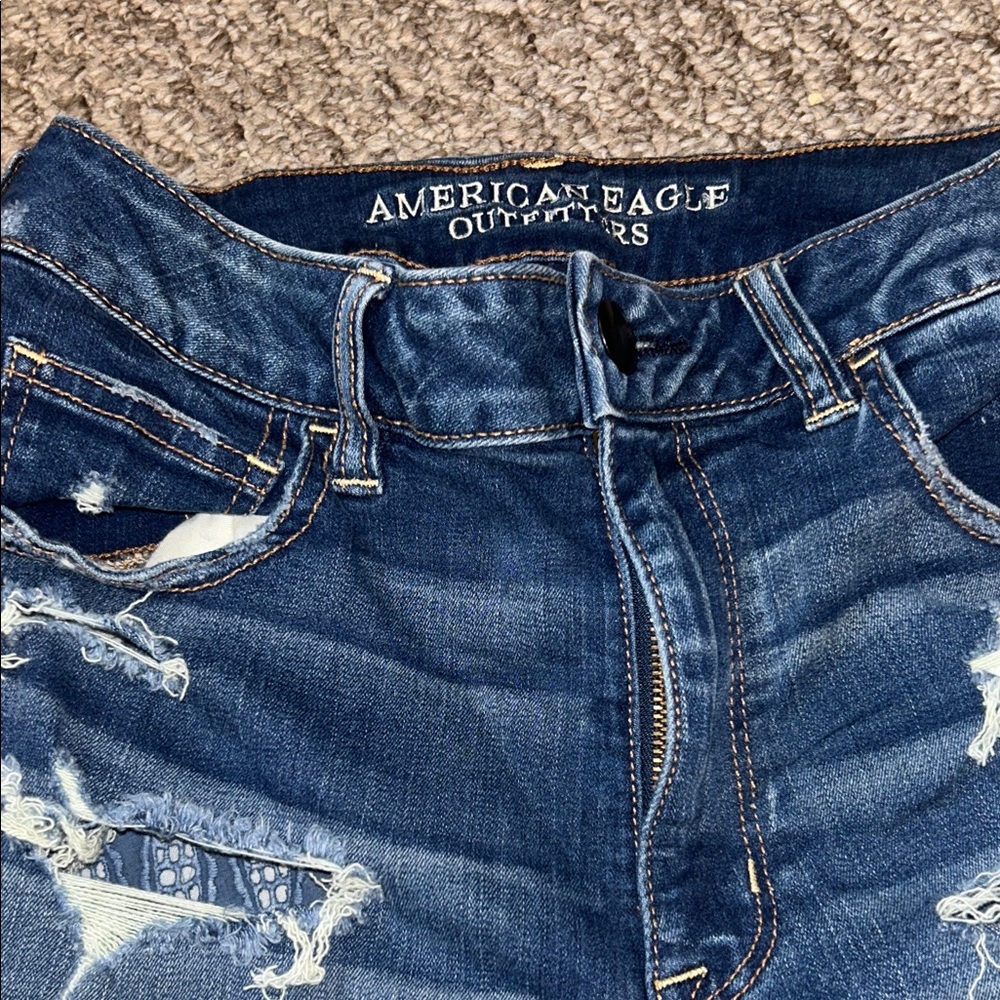 American Eagle Outfitters Dark and Light Blue Denim